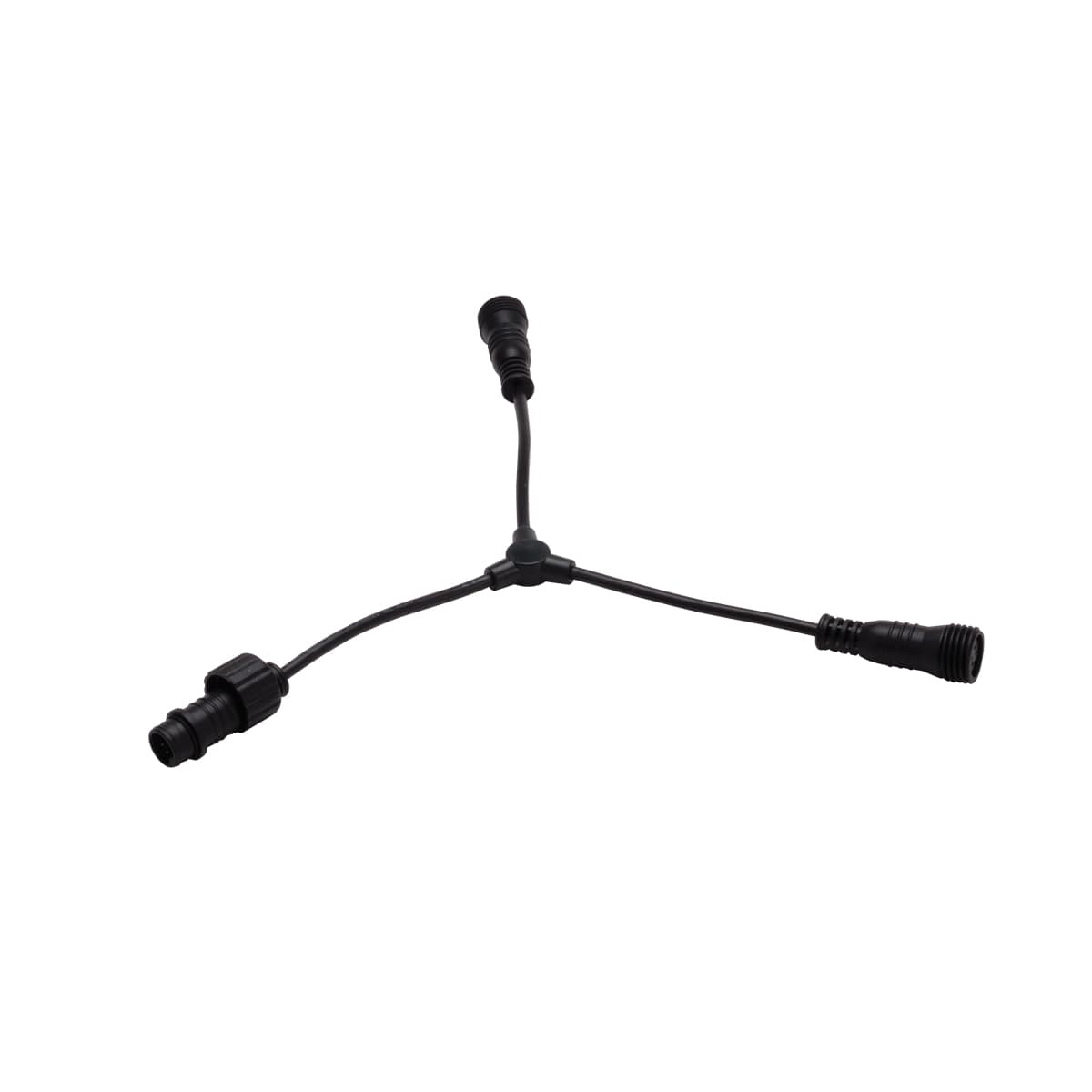 6.25" x 1.25" x 1.25" Black For Landscape Lighting Tape Light 3-Way Y-Connector | WAC8002BK