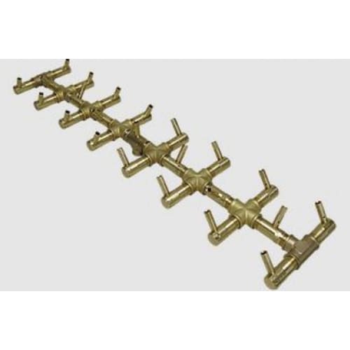 30" x 7-1/4" x 3" 230000 Btu Brass Tree-Style Natural Gas Burner System | WARCFBT230NG