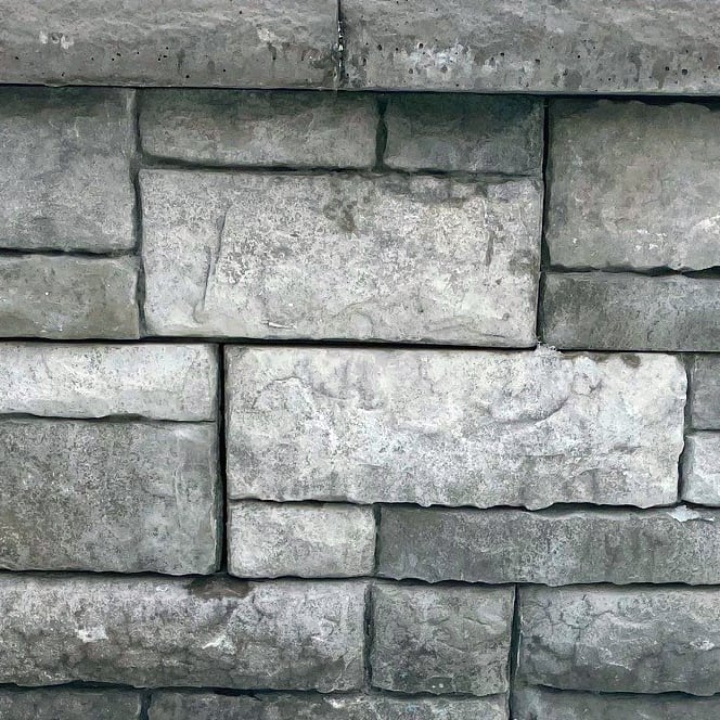 EP Henry Stretcher Wall, 16" x 12" x 6" Single-Sided Cut Stone Cast Stone Wall | 286CSWRFADK