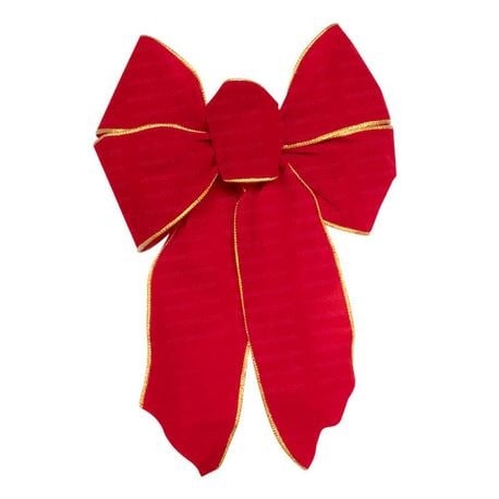 18" x 12" Red Velvet Medium Wired Deluxe Bow | HOLBOWMEDDELUXE