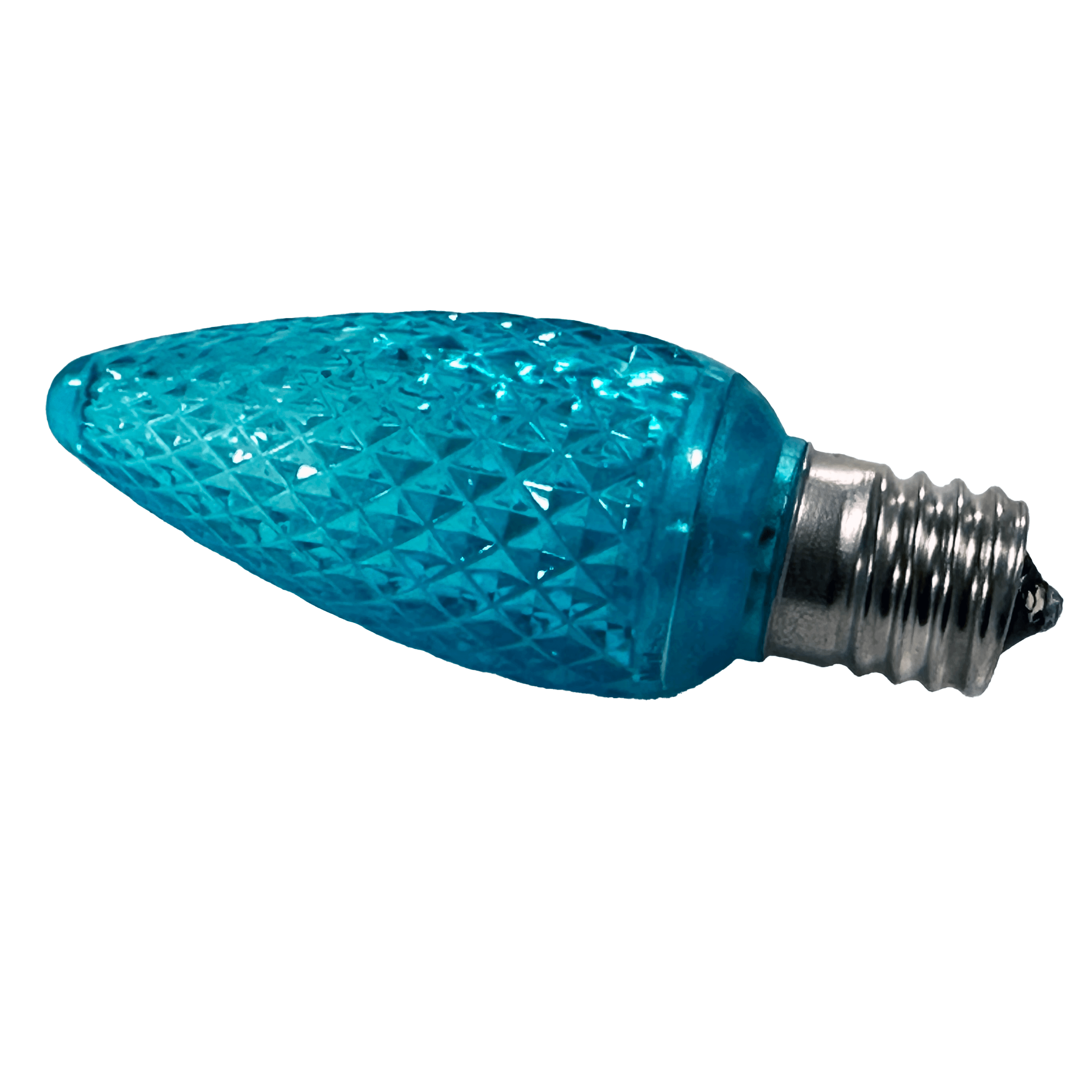 0.58 W SMD C9 E17 Intermediate LED Teal Professional-Grade Removable/Interchangeable Water-Resistant Retrofit Bulb | HOLLEDC9TEALSMD