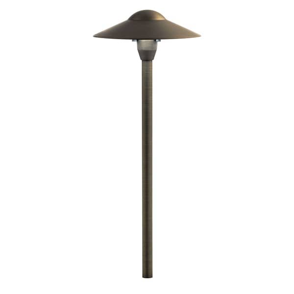 16.25 W Wedge T5 Incandescent Centennial Brass Dome 15310 Series Path Light | KIC15310CBR
