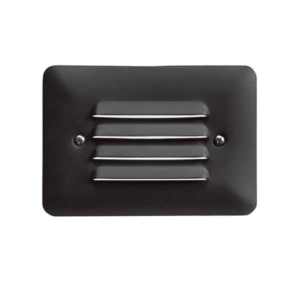 0.86 W 2700K Integrated LED Textured Black Aluminum Louvered 15782 Series Mini Step Light | KIC15782BKT27R