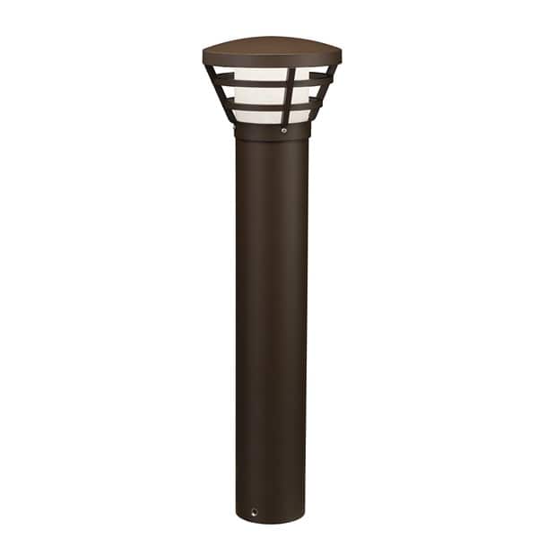 3.57 W Integrated LED 2800K Textured Architectural Bronze Aluminum UFO 16133 Series Bollard Light | KIC16133AZT28