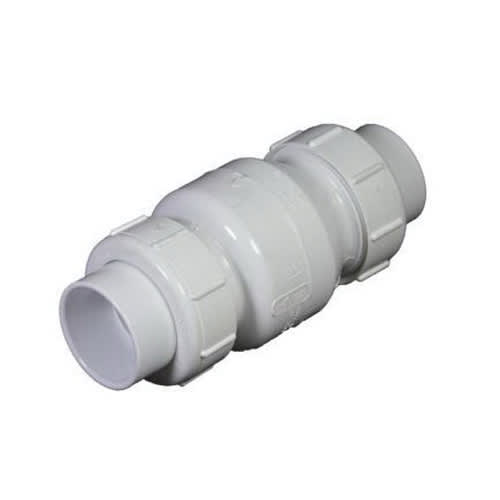 1-1/2" IPSSlip 125 psi PVC White 1700 Low Profile True Union Swing Check Valve | FLO172015
