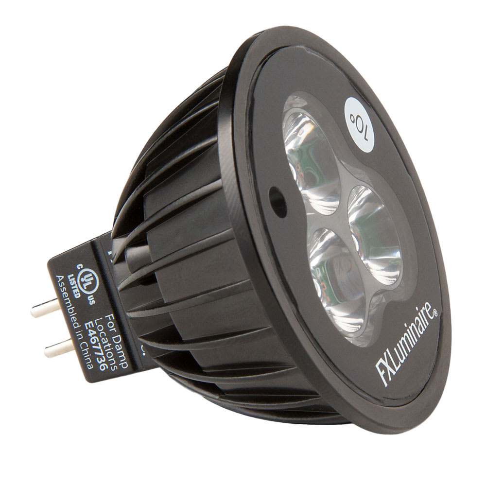 4 W GU5.3 MR-16 79 to 84 CRI 250 to 315 Lumens 2700K LED 60 Degrees Wide Flood Replacement Lamp | FXLMR16LED20WWF