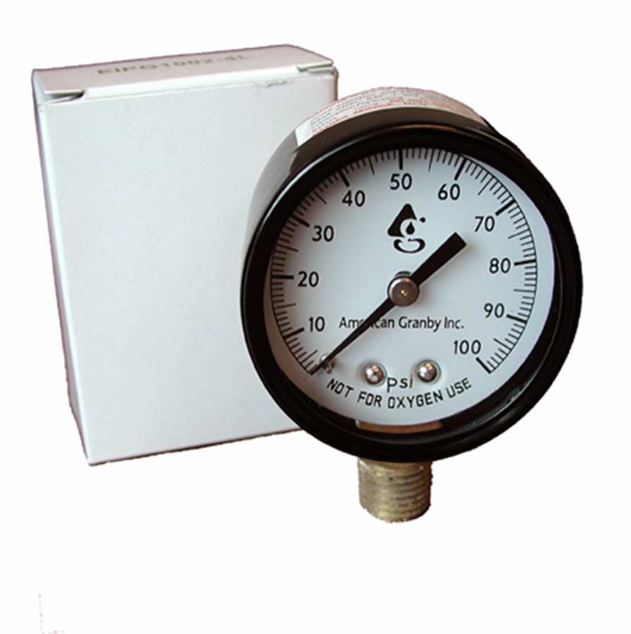 Pressure Gauge, 60 psi 2" Dial 1/4"MIP Back EIPPG Series Lead-Free