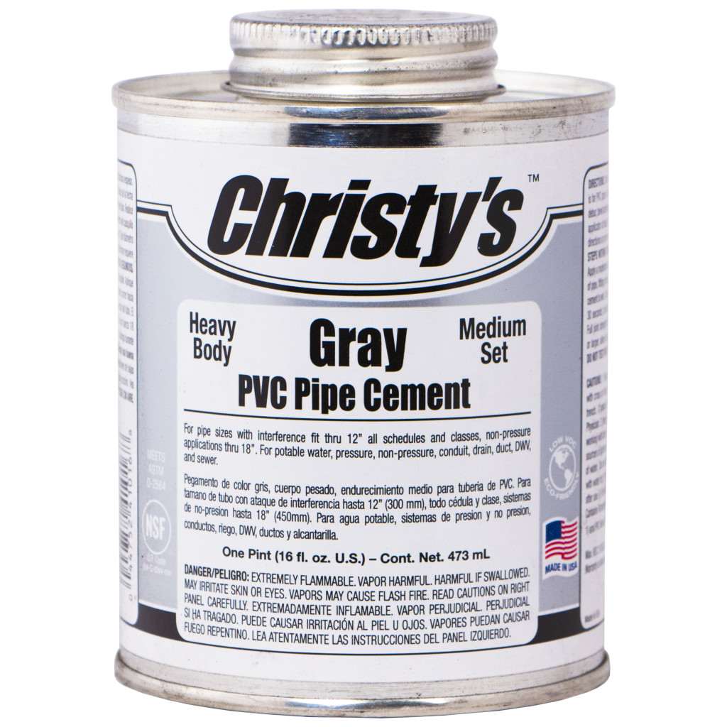 Christy Gray Heavy PVC Pipe Cement 1 gal | 505066