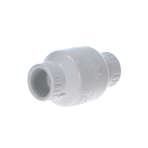Swing Check Valve, 3/4"Slip White PVC 125 psi 1500 with Flow Control