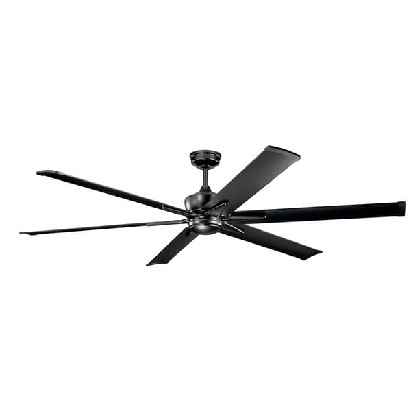 35 to 4 W LED Satin Black Steel Transitional with Down Light Ceiling Fan | KIC300301SBK