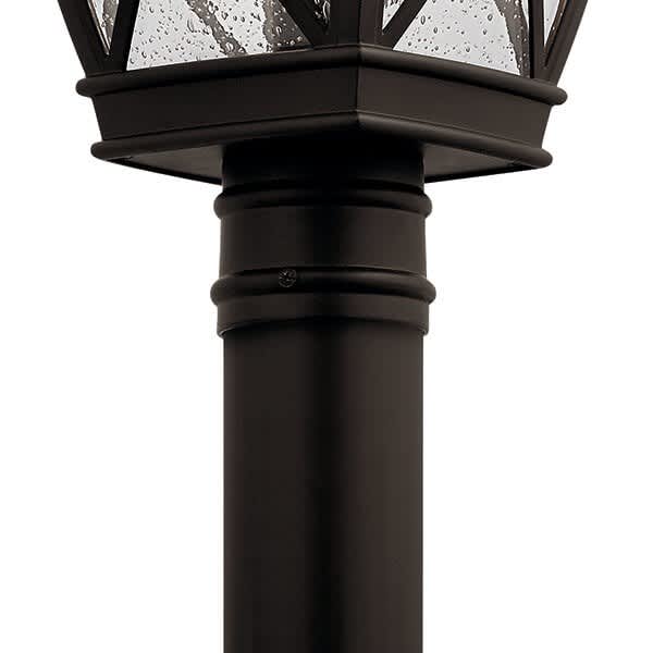 150 W E26 Medium A21 Incandescent Olde Bronze Aluminum 49843 Series Post Light | KIC49843OZ