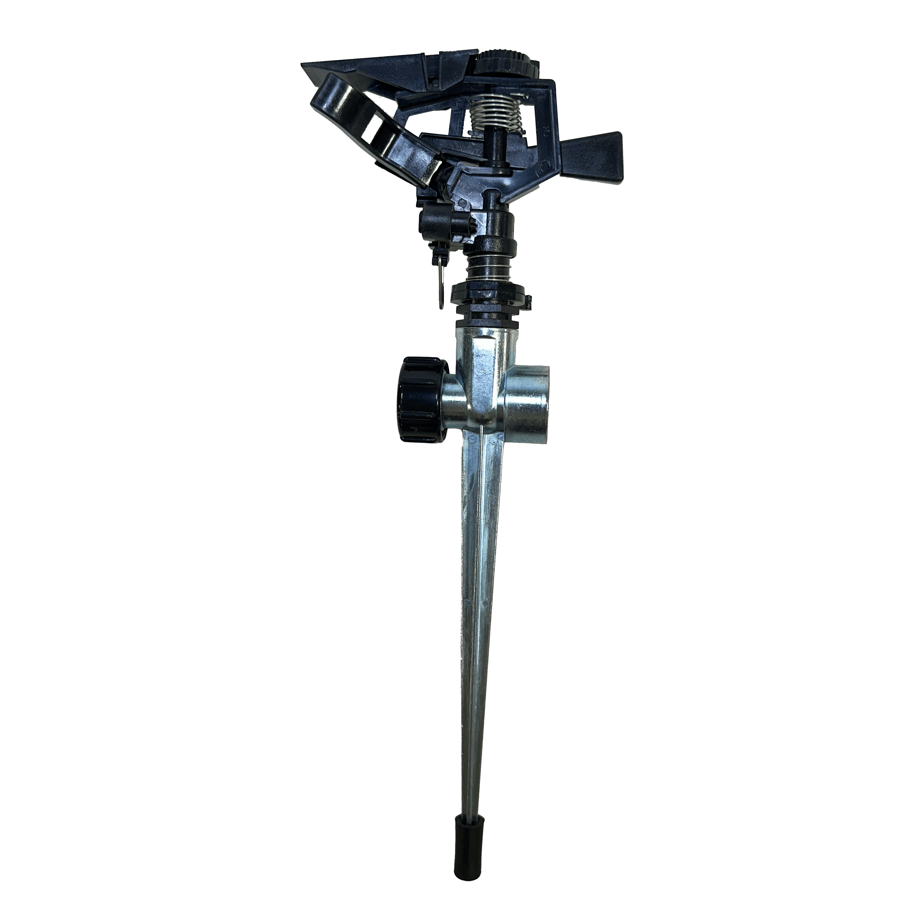 90' Partial To Full Circle Black Plastic Adjustable Impact Sprinkler On Zinc Spike |  58017N
