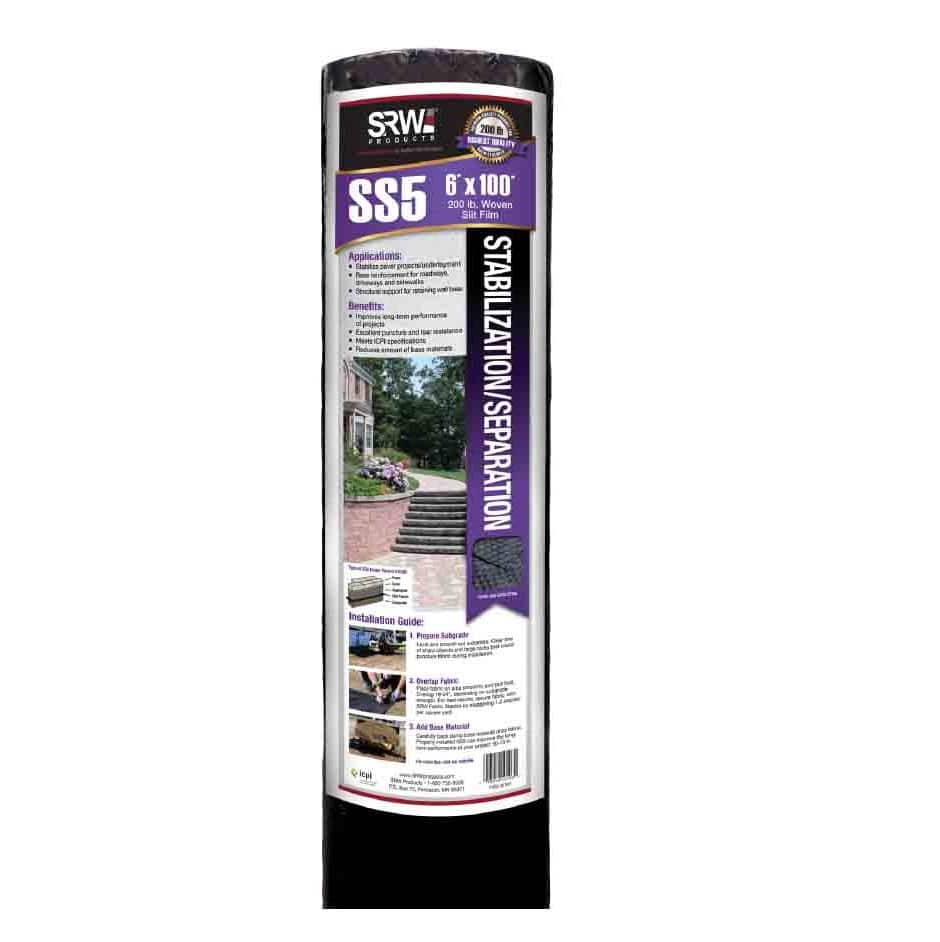 SRW SS5 Woven Silt Film Fabric 300' X 6' 200 Lb Polypropylene | FSS5 06300