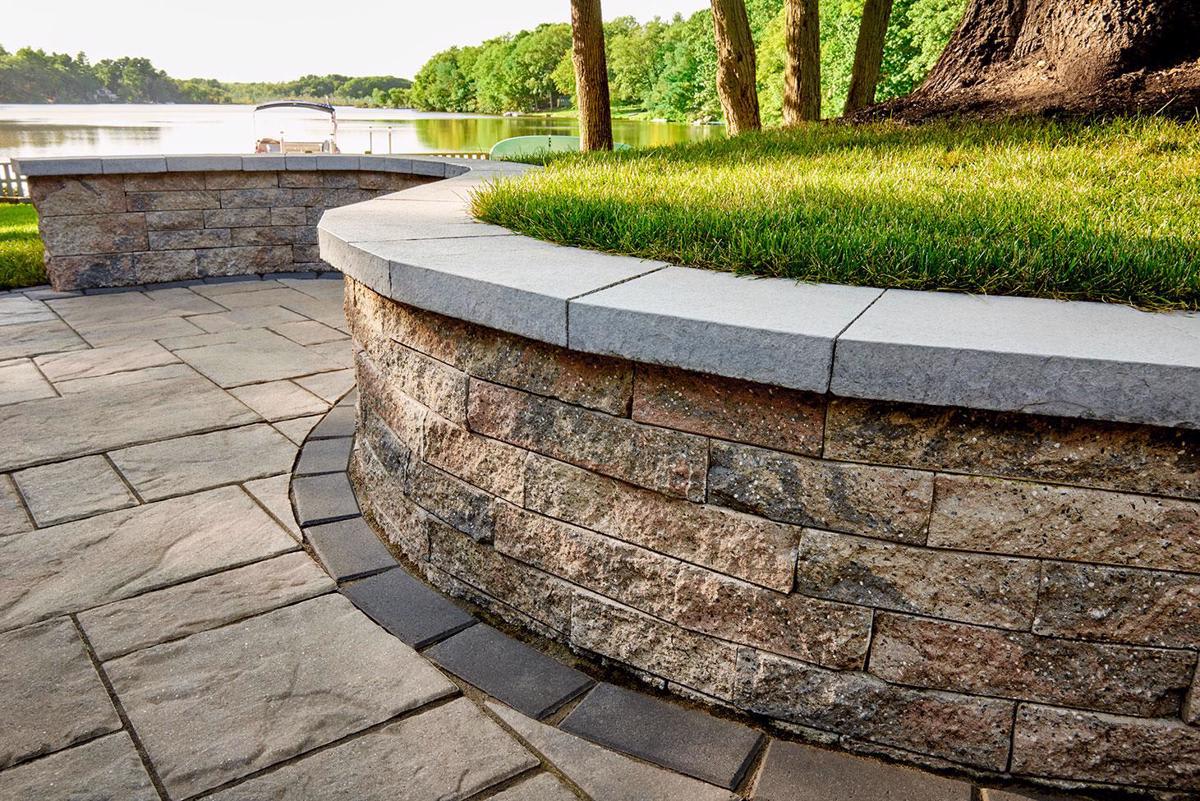 Mini Creta Exotic and Eclectic Rustic Retaining Wall, Sandlewood, 8 x 16 x 5-7/8" | 002258