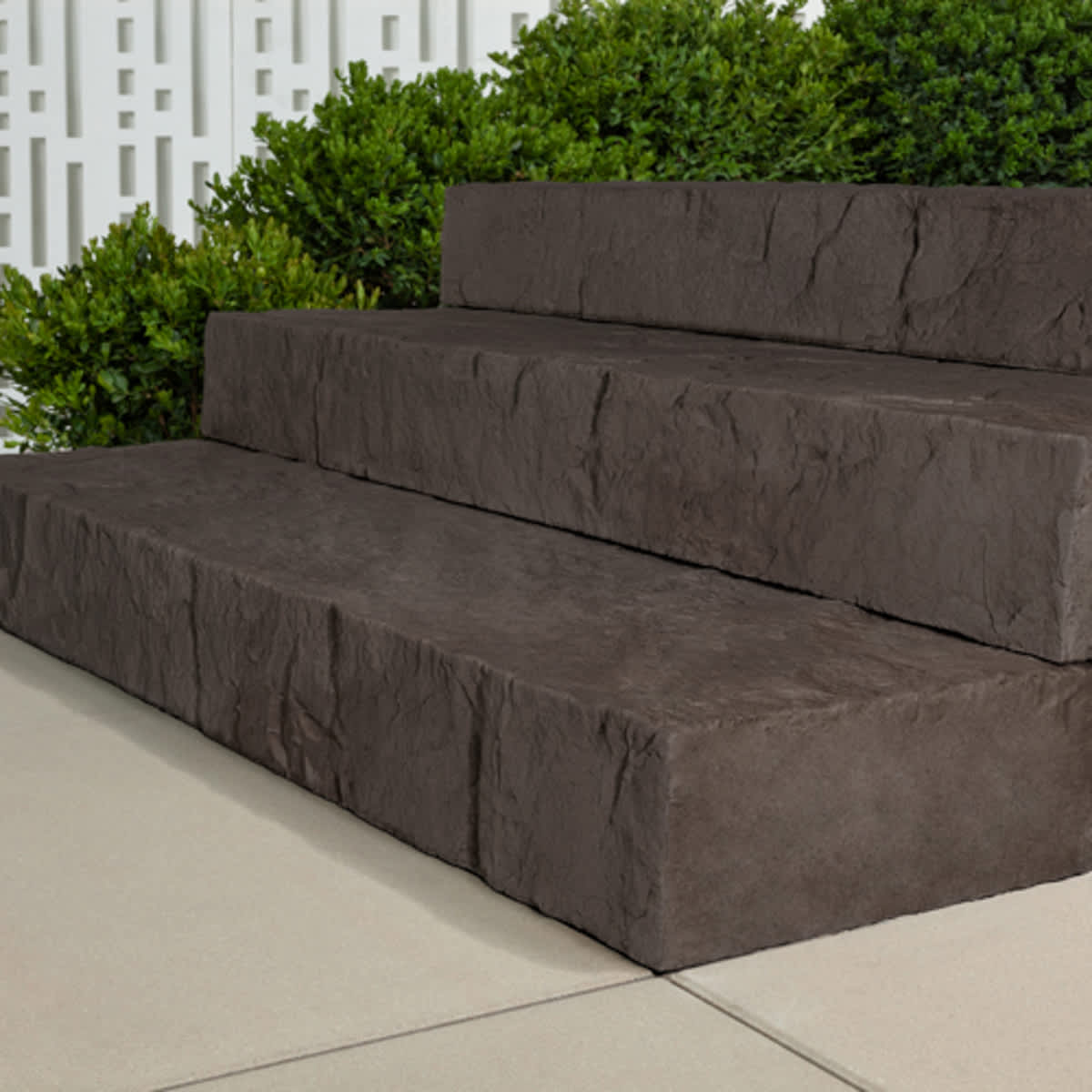 28-3/4" x 28-3/4" x 3-1/2" Chocolate Brown Double-Sided Limestone Surface Chiseled Edge Rustic Traditional York Pillar Cap | TBI002487