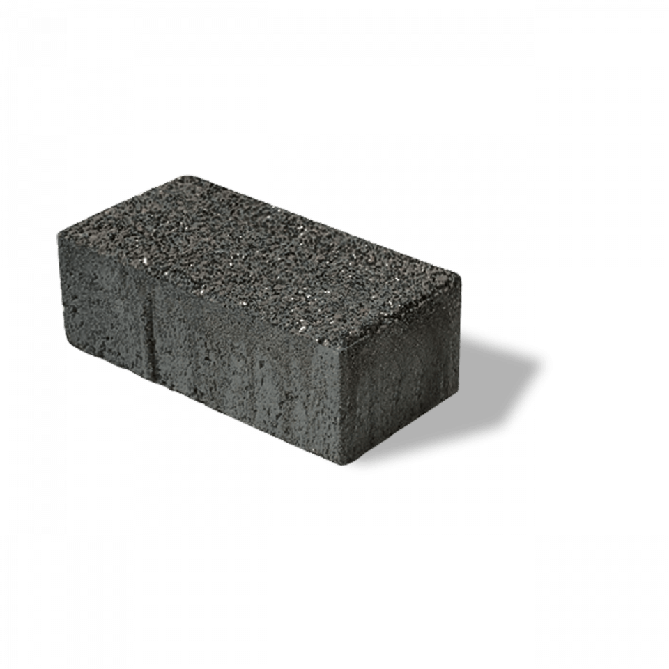 3-7/8" x 7-7/8" x 2-3/4" Rectangular Black Granite Customizable Exposed Granite Series Paver | UNPSERIES4X8BG