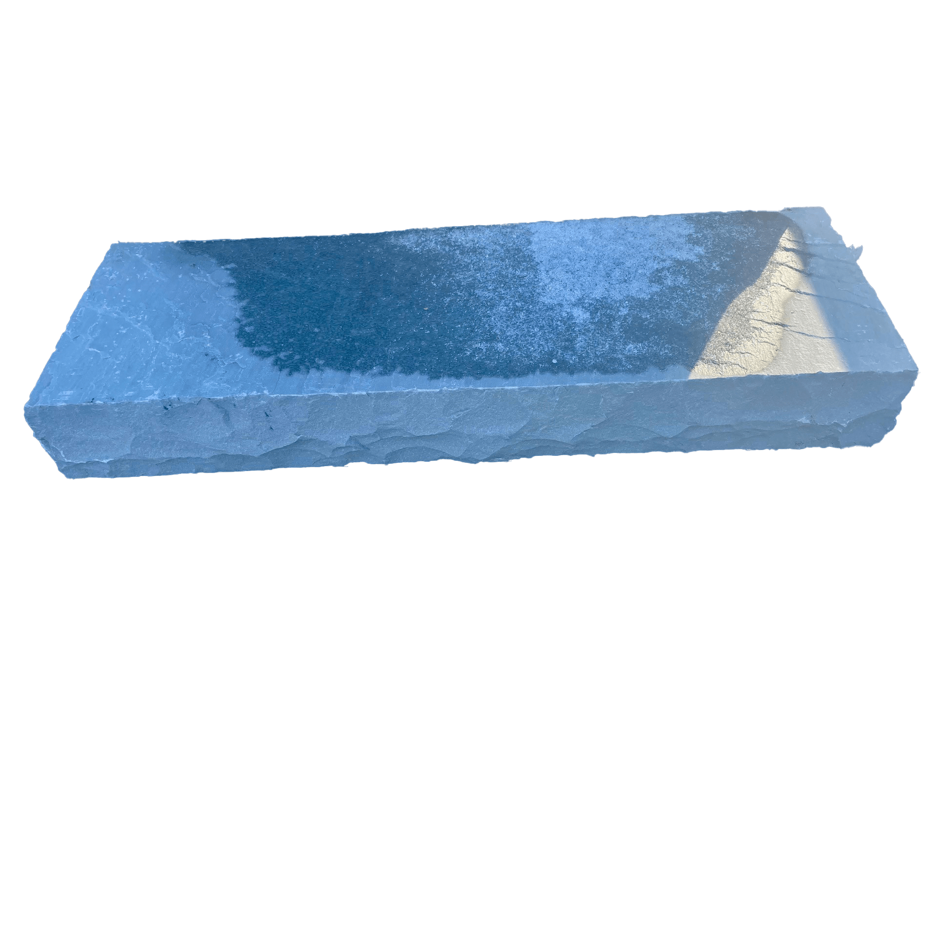 Step, 6" x 16" x 48" Castle Gray 4 Sides Rock Faced Natural Cleft Top | NS-STEP-CASTLEGray-48