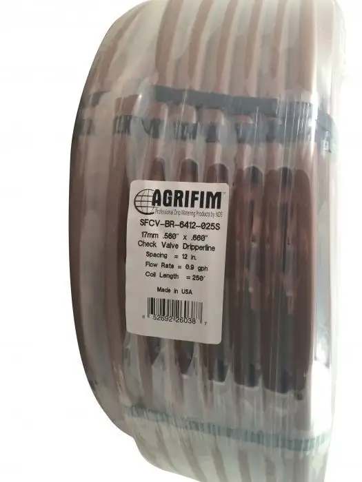Dripline, 250' 0.9 gph 12" Space Brown