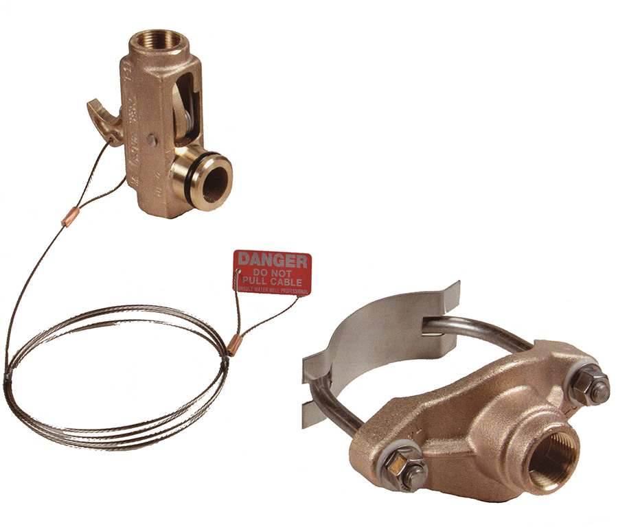 Pitless Adapter, 4" Well Snap-On Lead-Free Bronze BA Series For Well Pumps Clear Hole
