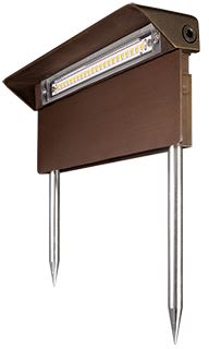 Path Light, 4 W Integrated LED 2700K Weathered Brass Cast Brass