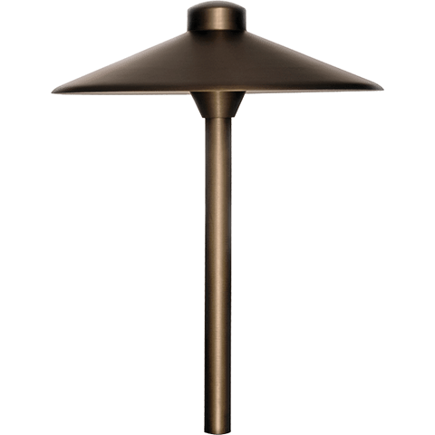 Path Light, Ceramic Bi-Pin G4/GY6.35 Socket LED Weathered Brass Cast Brass