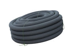 Wall Pipe, 4" x 100'Plain End HDPE Black Single Perforated Regular