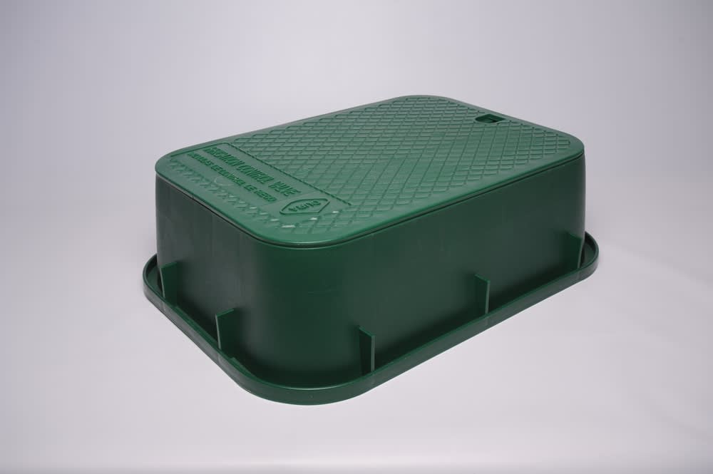 DURA RECT VALVE BOX GREEN W/GREEN LID | DUB1516