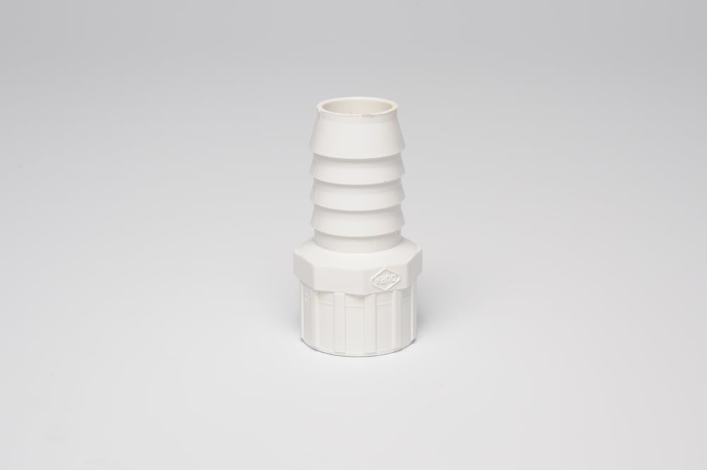 Hose Insert, 3/4" x 1/2"FHT Swivel x Insert Schedule 40 White PVC