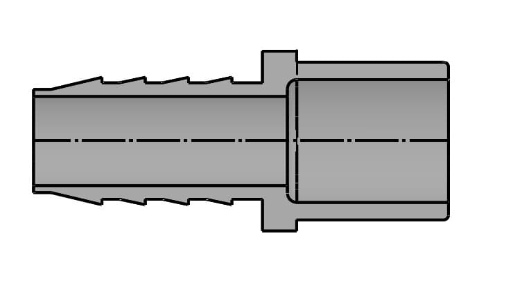 Sch 40 PVC Insert Adapter 1" Insert x Spigot Spgxins | 460-010G