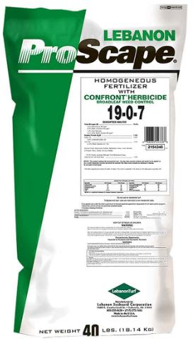 Homogeneous Fertilizer, 40 lb Bag 12800 sq-ft Coverage Granular Multi-Color with Confront® Herbicide