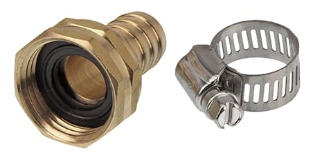 Aqualine Repair Coupling with Clamp Brass 5/8" Hose | AQLBHR58C