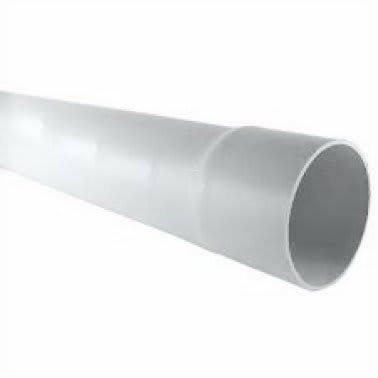 Sewer Pipe, 8" x 20' Bell End White, Solid PVC | KB-3520
