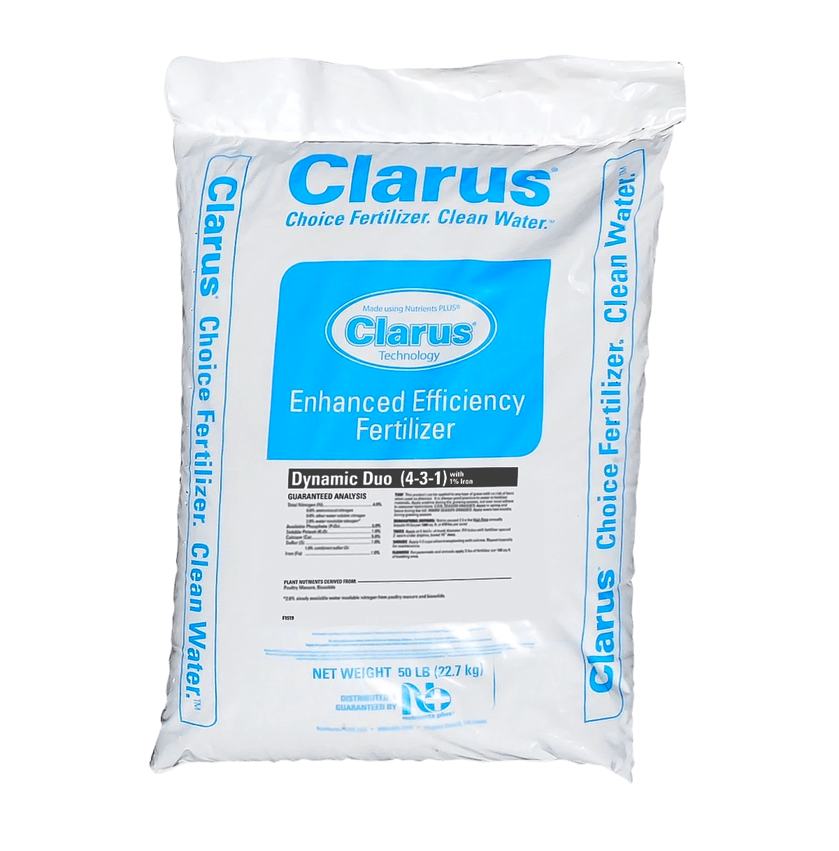 50 lb Clarus Nutrients Plus Organic/Organic-Base Fertilizer Dynamic Duo 4-3-1