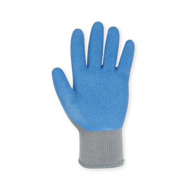 Gloves, X-Large Cotton/Polyester Knit Natural Latex Rubber Dip Palm Bluegripper | 2030XL