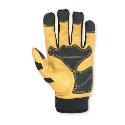 Gloves, Medium Pvc Reinforced Palm Neoprene Cuff Lycra Finger Side Panel Leather Knuckle Wrist Cuff | 275M