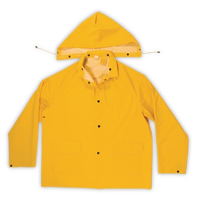 Rain Suit, X-Large Yellow Pvc With Polyester Backing | R101X