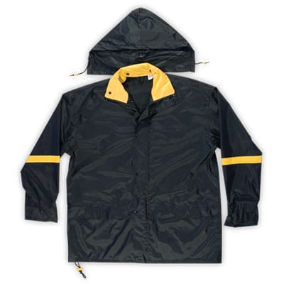 Rain Suit, Large Black Nylon | R103L