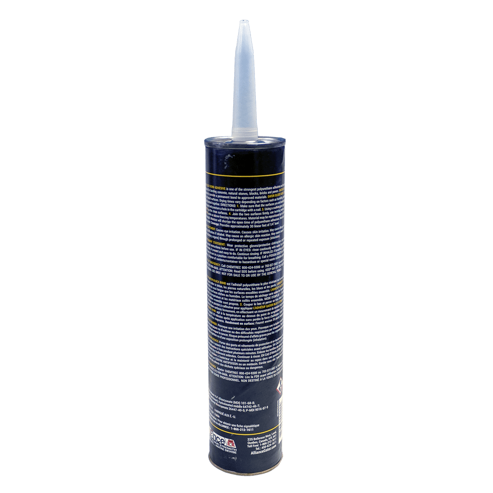 Alliance Designer Products Polyurethane Adhesive, 10 Oz, Black, Gator Block Bond XP Extra Performance Low Voc | GBBXP10.3