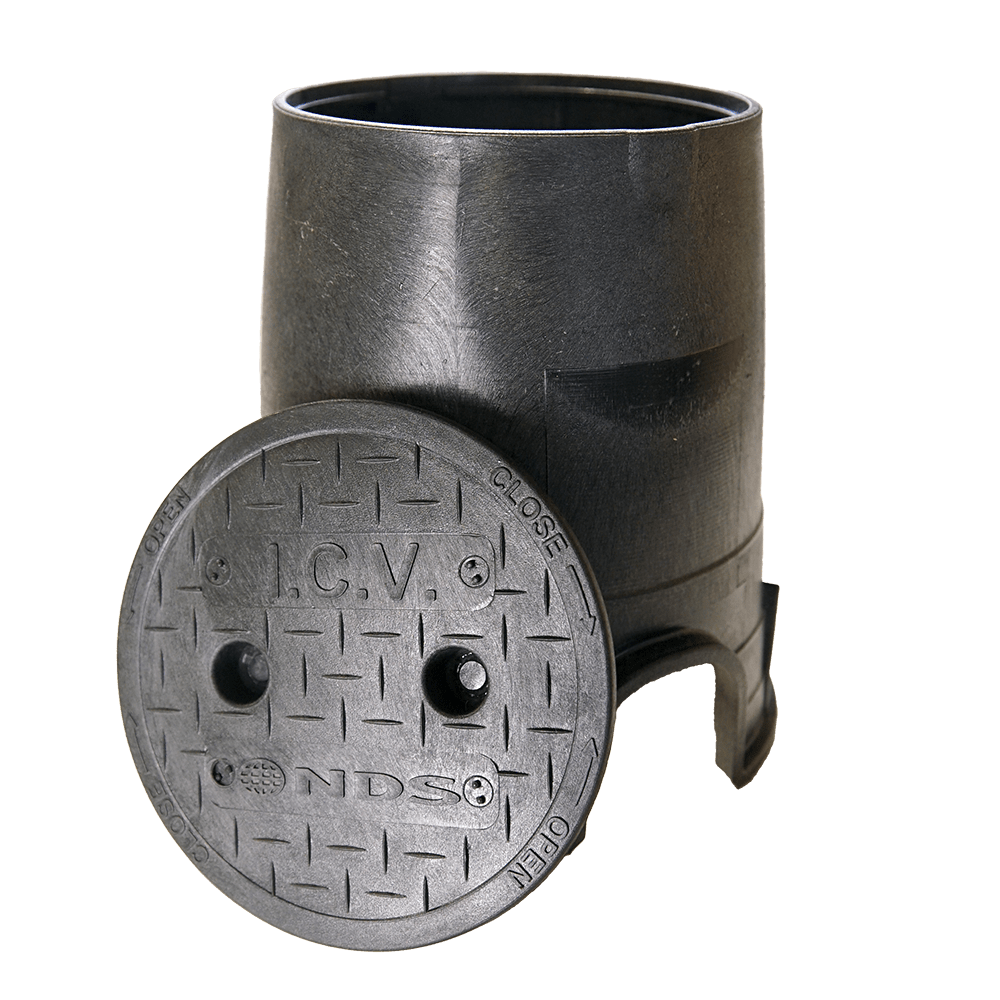 NDS Round Pro-Spec Box Black 6", W 8-3/8" x L 8-3/8" x H 9-1/16" | 107BC BLK