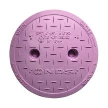 NDS Round Pro-Spec Overlapping Cover Purple 6", W 6-1/2" x L 6-1/2" x H 3/4" | 107CR