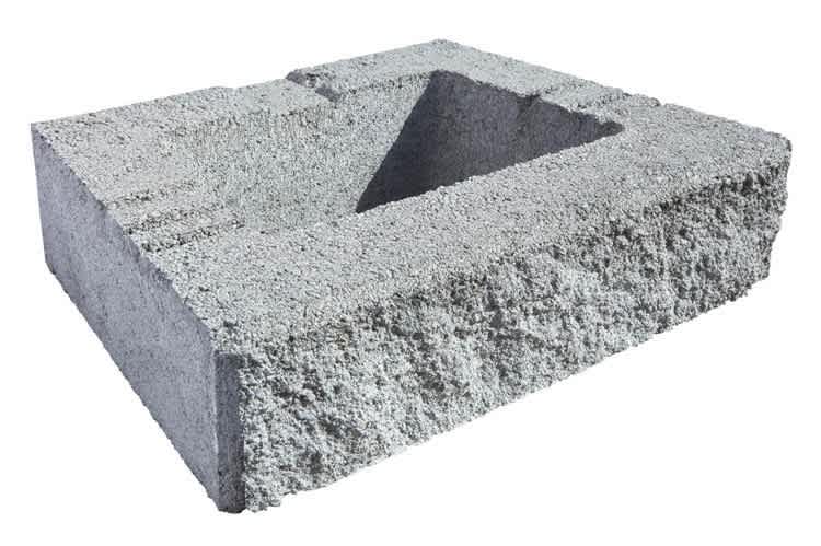 Geostone, Rockwood Universal Retaining Wall, Gray, 4" x 18" x 12" | 6058061663