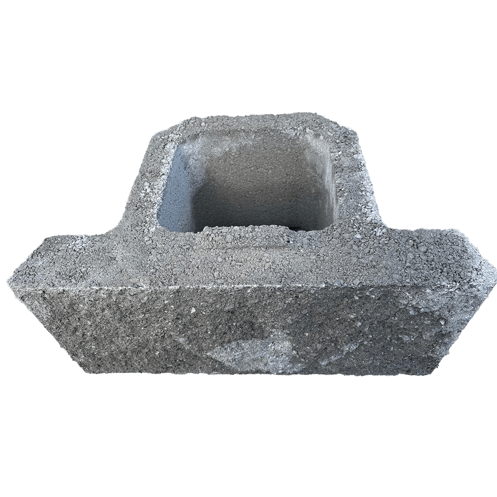 Premier Premium Retaining Wall, 8" x 18" x 12", Gray |Premier 8 (12 D)-Grey