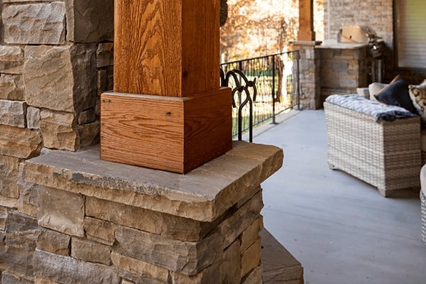 4-Sides Rockfaced Sandstone, Buff, 24 x 24 x 2" | BUFFPCP24242-4RF