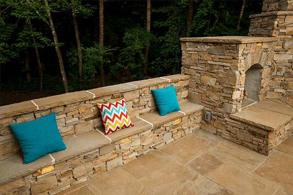 2-Sides Sawn 2-Long Sides Rockfaced Wall Cap, Buff, 14 x 24 x 2" | BUFFWCP14242-2R