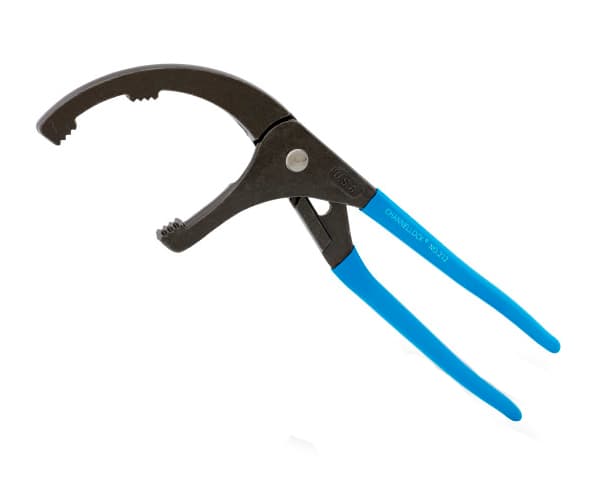 12" X 2.52" 1.77" Handle Span X 2.5 To 3.75" Jaw Capacity Oil Filter/Pvc Plier, Forged High Carbon U.S. Steel | 212