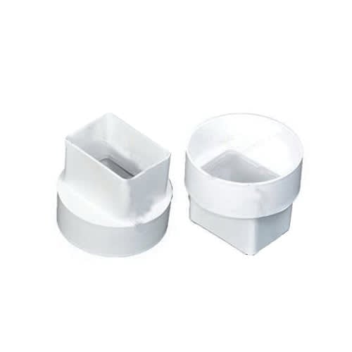 Adapter, 2" x 3" x 4" Flushmount Downspout x Solvent Sewer Hub PVC P Series SDR-35 Solvent Weld | 9P04