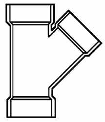 PVC DWV Wye 2" Hub Slip | D600020