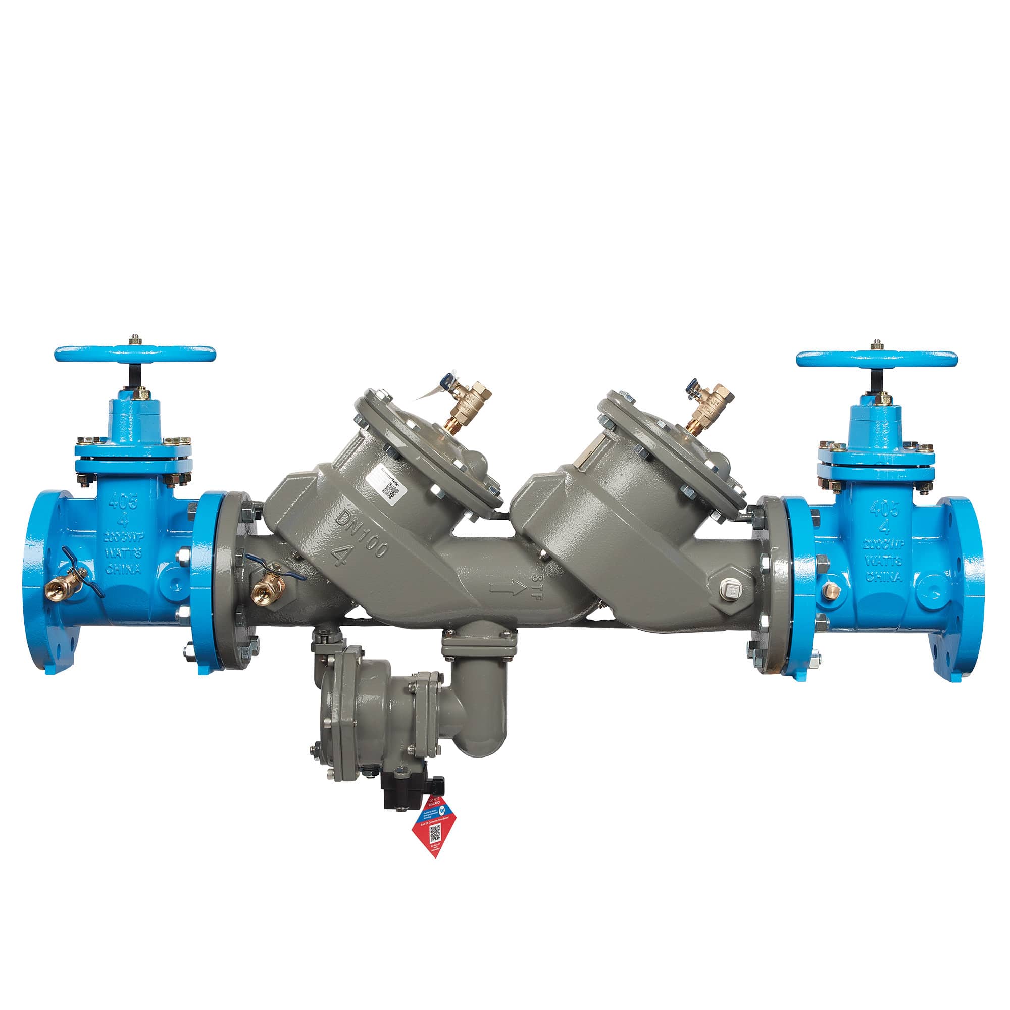 Febco LF860-NRS-FS Reduced Pressure Zone Assembly Backflow Preventer NRS Shutoff w/ Flood Sensor Large Diameter Lead Free Ductile Iron 2-1/2" | F122932