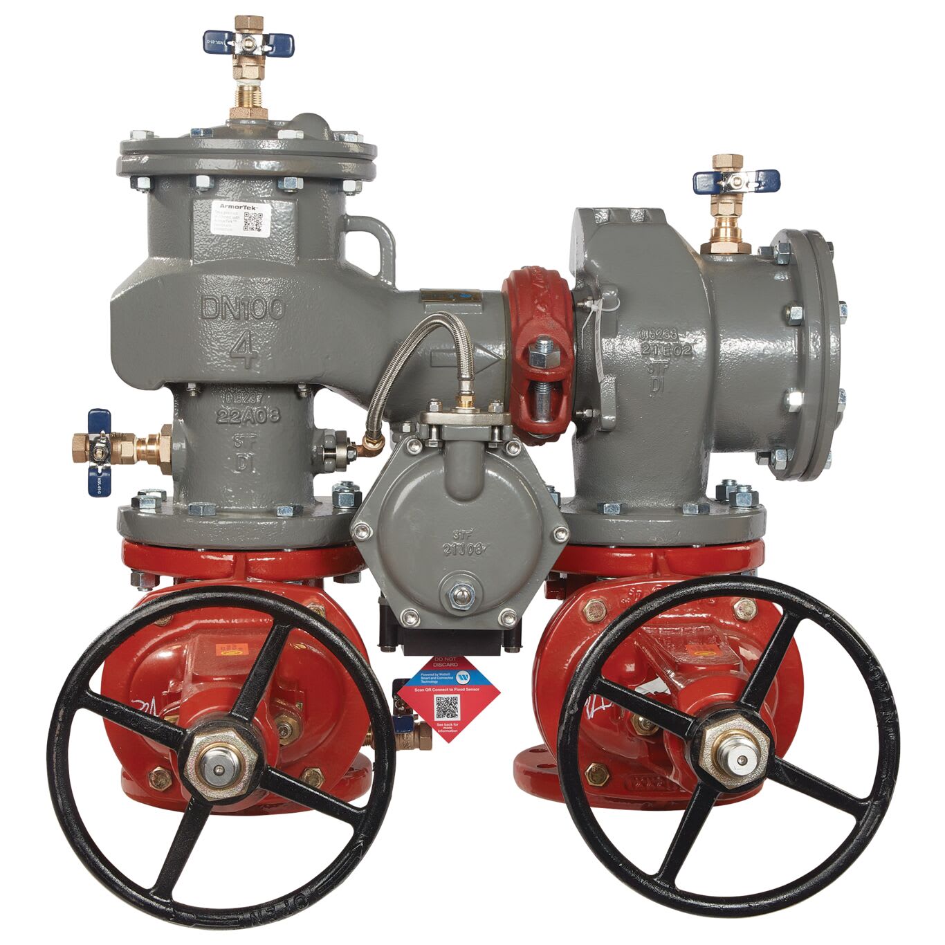 Febco LF880V-DNRS-FS Reduced Presure Zone Assembly Backflow Preventer N-Pattern NRS Shutoff w/ Flood Sensor Lead Free Ductile Iron 4" | F683142
