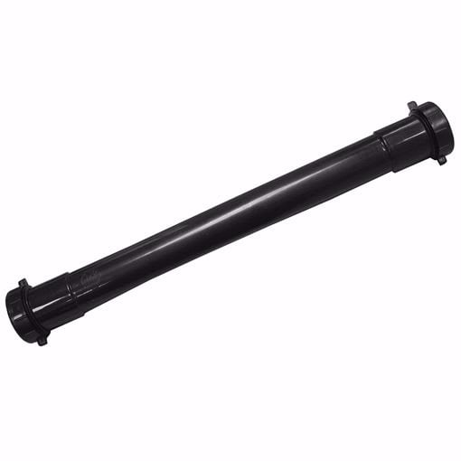 1-1/2" x 16" Black Plastic Slip Joint Extension Tube | P39018